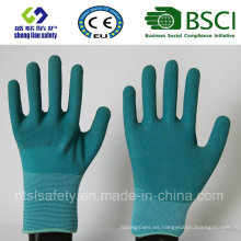 Nylon Latex Protección de trabajo Guantes Guantes de seguridad Guantes de látex